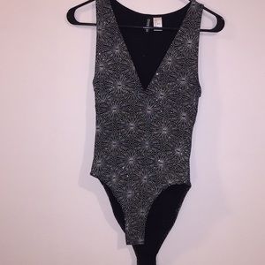 H&M glittery bodysuit